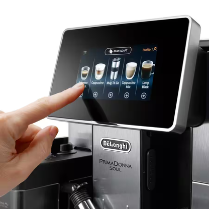 De'Longhi PrimaDonna Soul mit Scheibenmahlwerk ECAM610.75.MB | MetallSchwarz